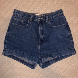 American Apparel High Waisted Denim Shorts